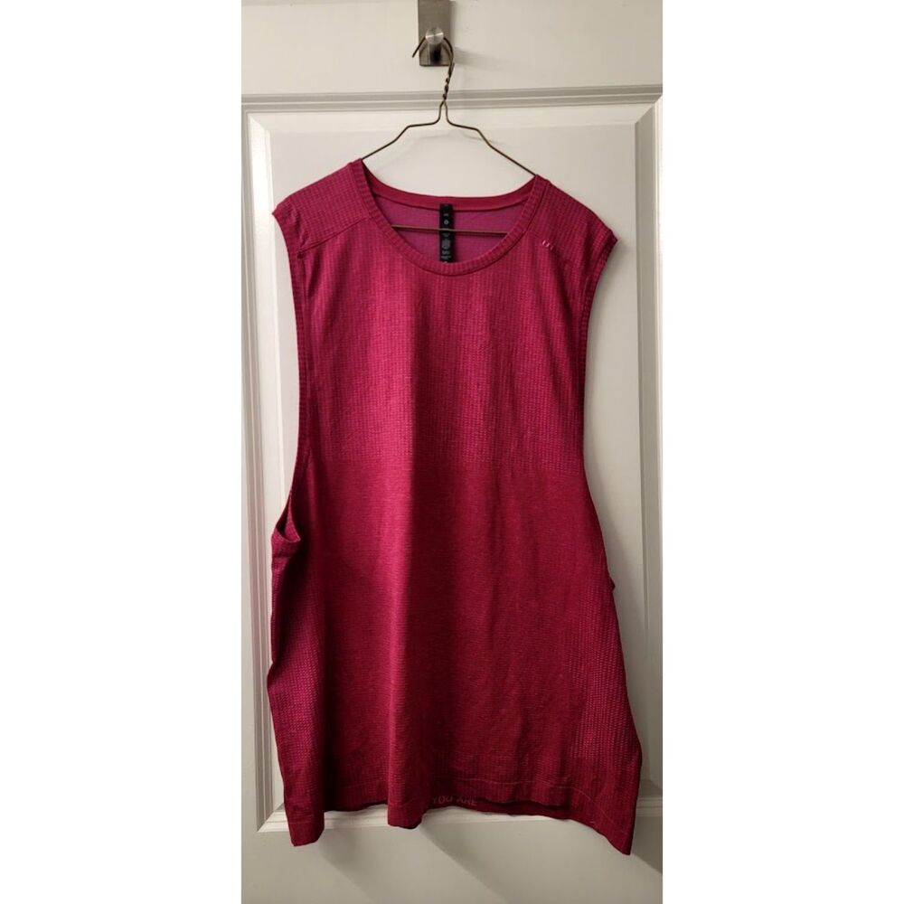Lululemon Mens Tank Top Metal Vent Tech Sleeveless Shirt 2.0 Sz. XXL Maroon Red
